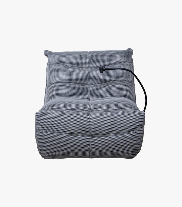 Sillon Reclinable Gammer Manual Kenny Con sistema de Mecedora de Tela color Gris