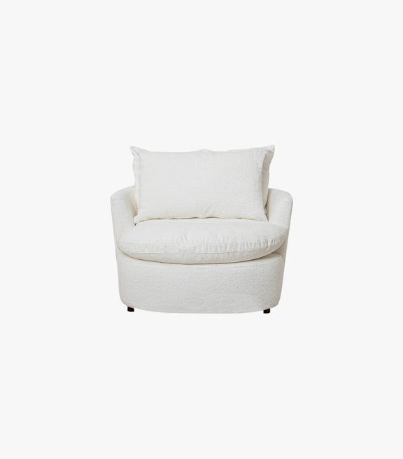 Sillón Ocasional Suli de tela color blanco – Avanti Muebles