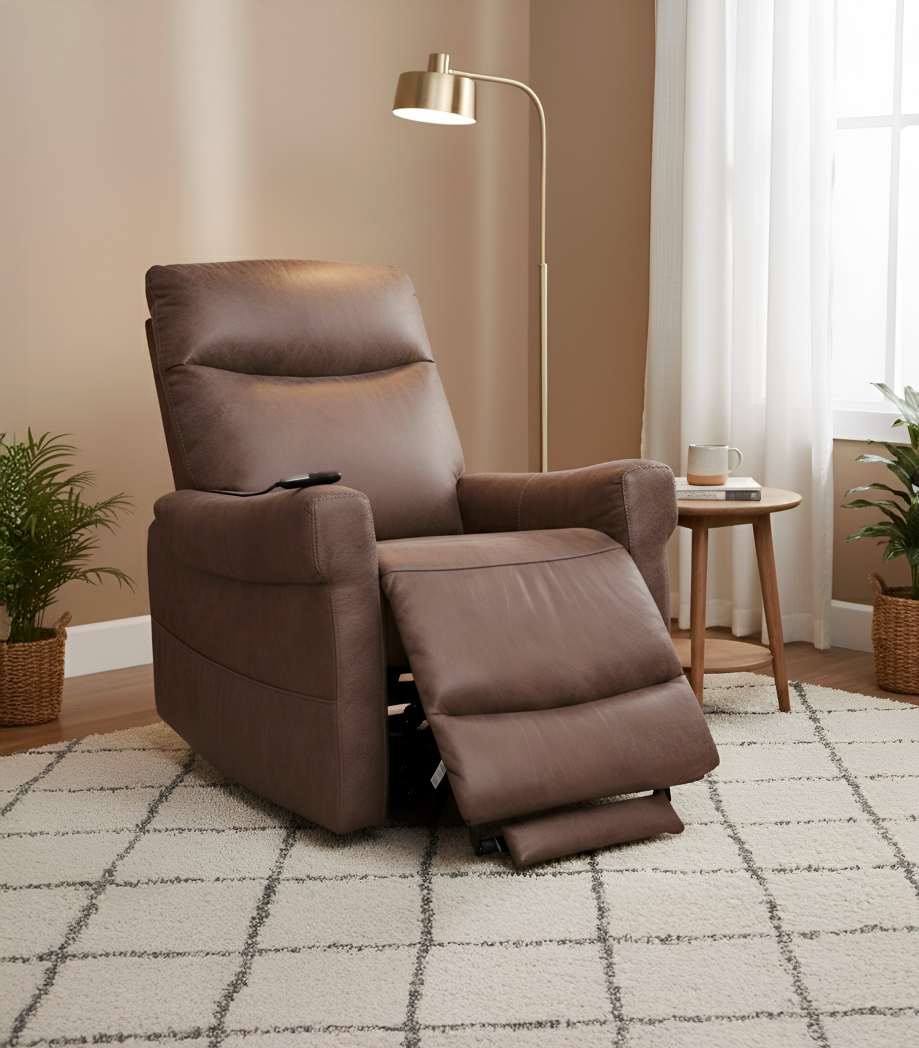 Sillón Reclinable Eléctrico Caly con Puerto USB | Tela Reforzada para ...