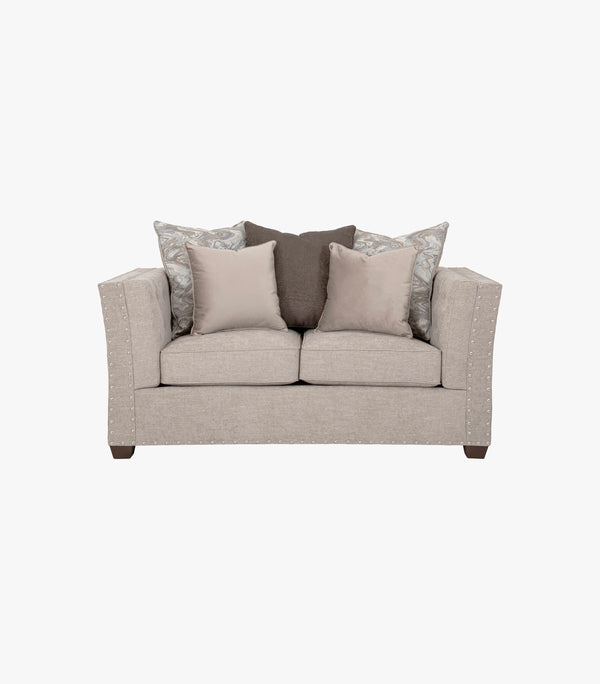 Love Seat Ana de Tela Color Beige