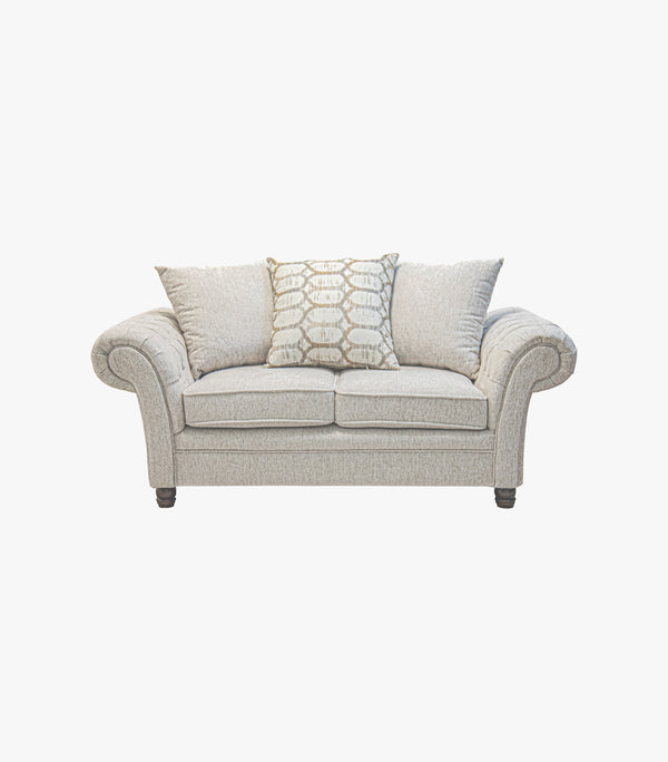 Love Seat Irlanda de Tela color Gris