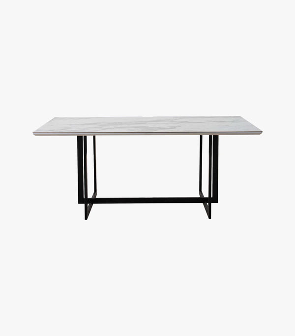 Mesa Agnes Para 6 Personas Rectangular Con Cubierta De Cerámica