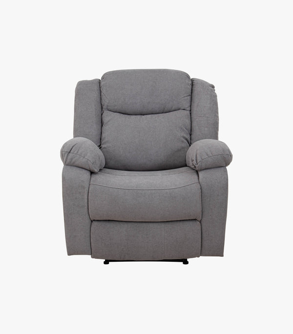 Sillón Reclinable Eléctrico Fargo - Con Reposacabezas Eléctrico de Tela color Gris