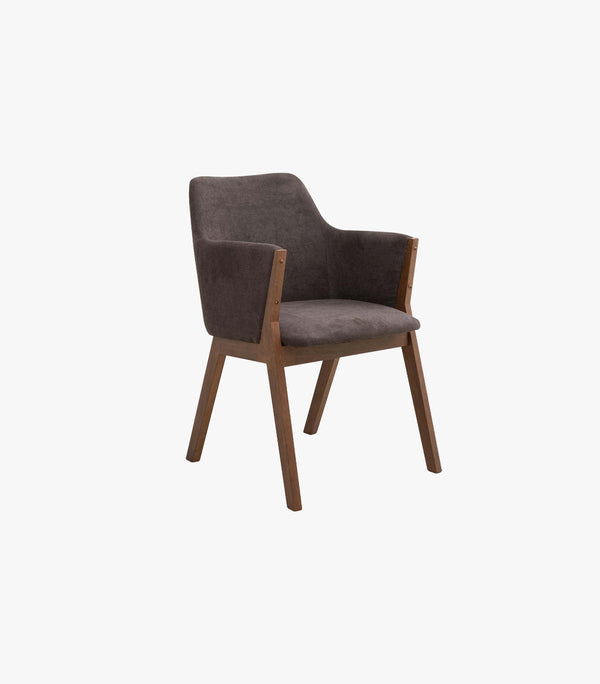 Silla Balik De Madera De Tela Color Café