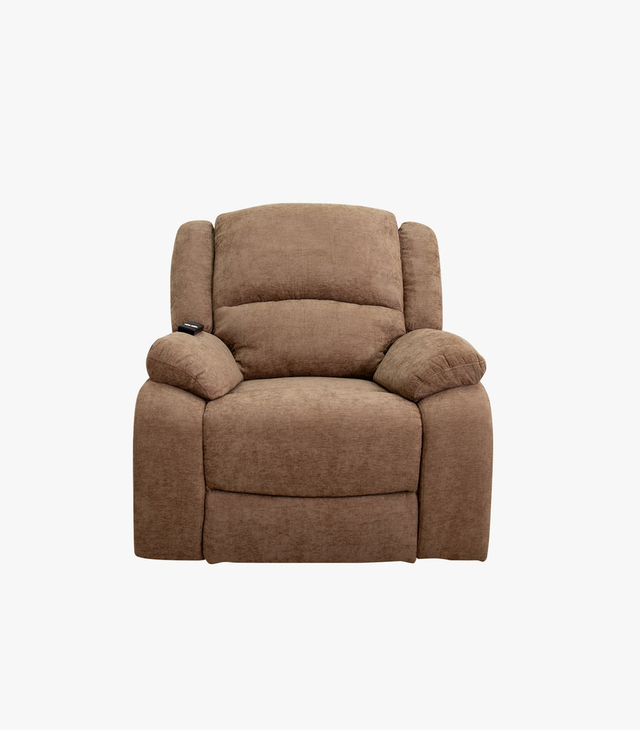 sillon-reclinable-jacey-tela-cafe-frontal