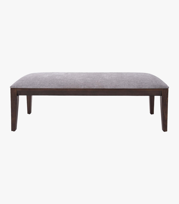 Banca De Madera Altair Con Tela Color Gris