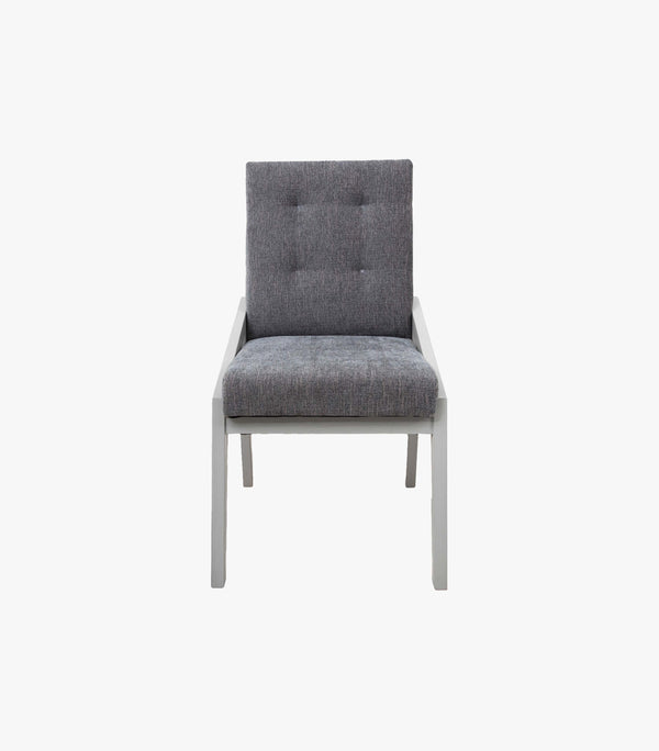 Silla Altair De Madera Con Tela Color Gris