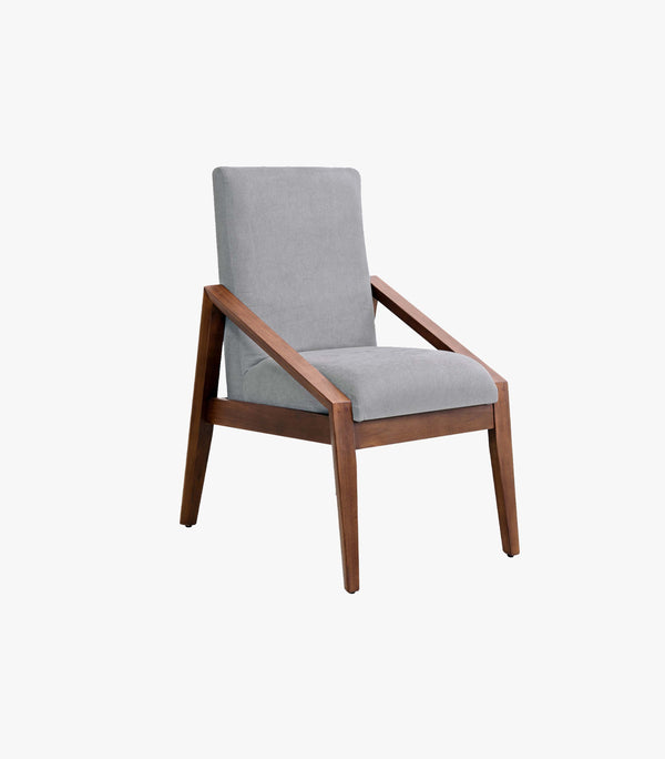 Silla Uxmal De Madera Color Gris