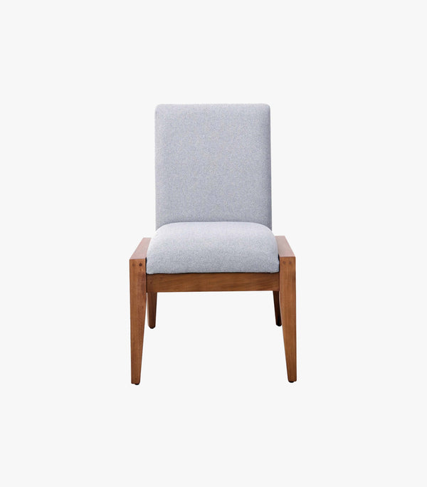 Silla Zamzara De Madera De Tela Color Gris