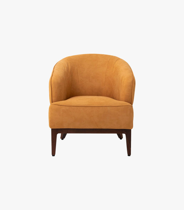 Sillón Individual Gap De Tela Color Amarillo Marca Boal
