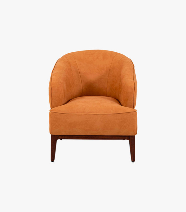 Sillón Individual Gap De Tela Color Amarillo Marca Boal