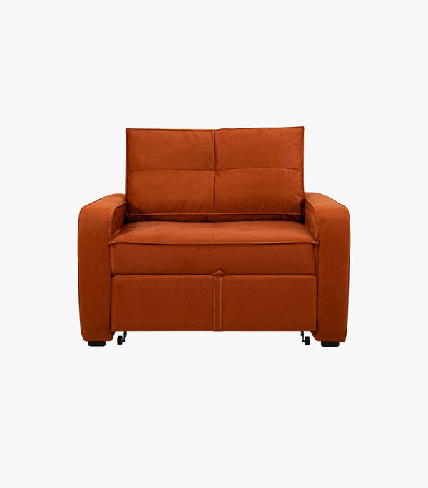 Sillón Cama Mane de Tela color Terracota