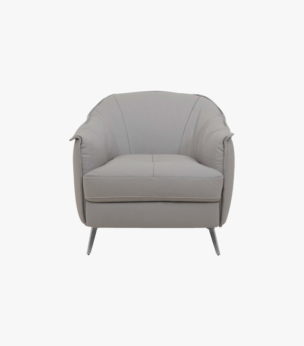 Sillón Individual Wave de Piel Italiana