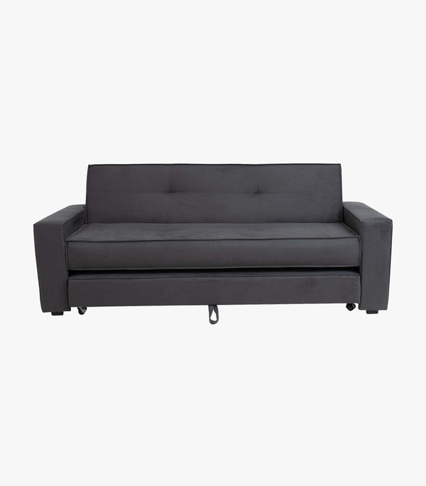 Sofá Cama Confort De Tela Color Gris